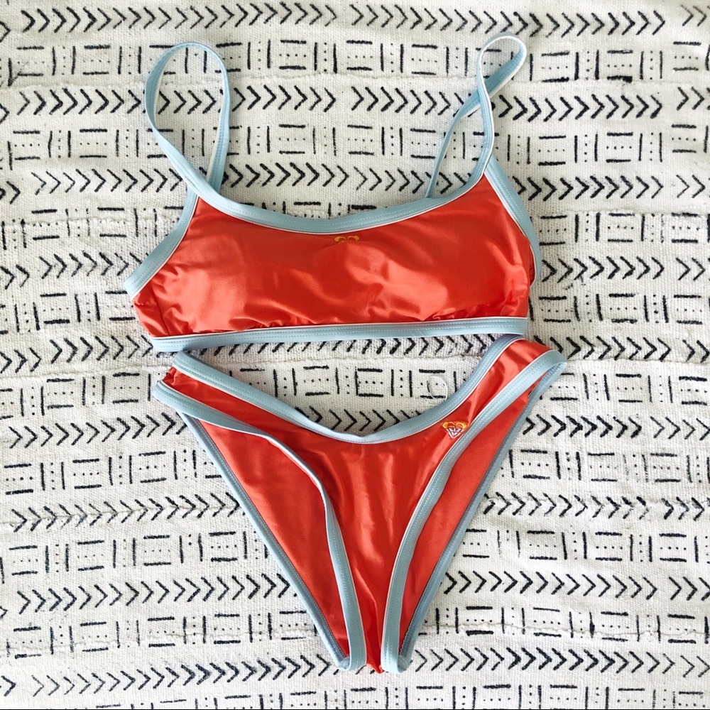 Roxy X Urban Outfitters collab bikini orange